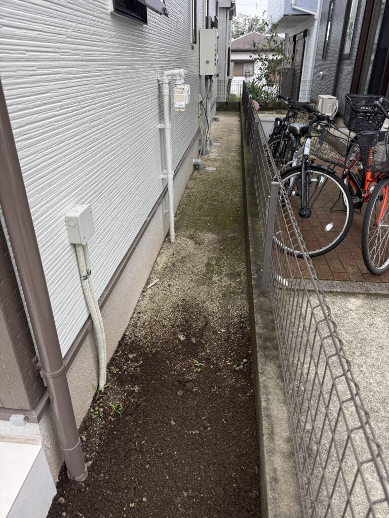 川口市S様邸 砂利敷き工事 施工前
