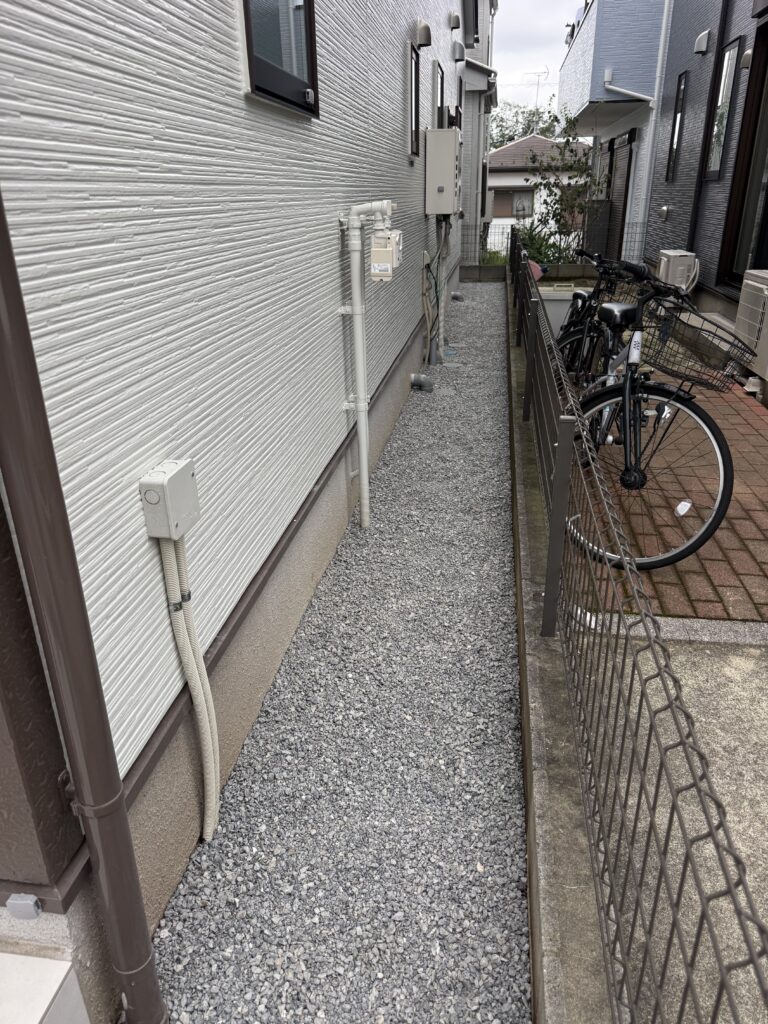 川口市S様邸 砂利敷き工事 施工後