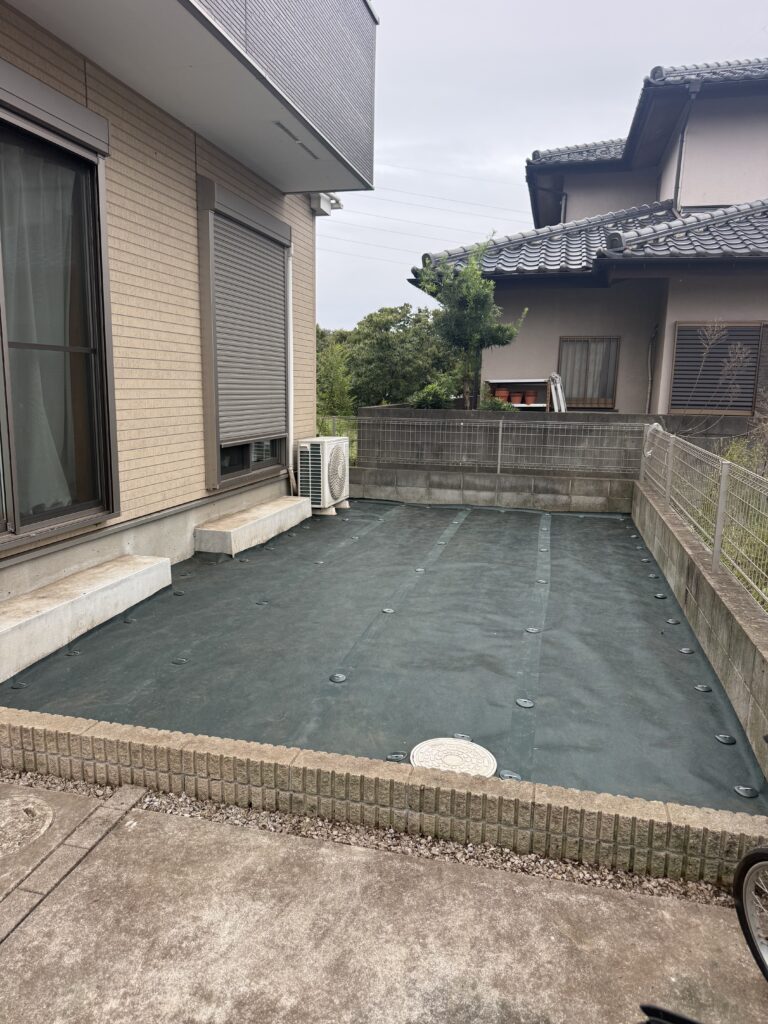 入間市H様邸 除草、抜根、防草シート張り 施工後